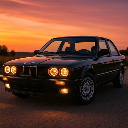 😎FARI ANTERIORI ANGEL EYES CROMATI ADATTO PER BMW E30 11.82-06.94😎