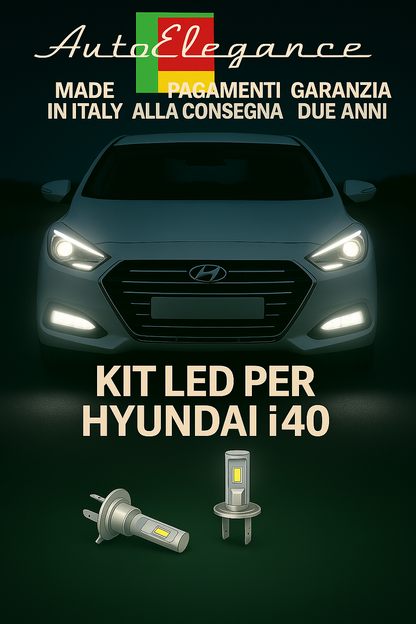 🔥KIT LED H7 6000K Abbaglianti per HYUNDAI I40 | Bianco CANBUS🔥