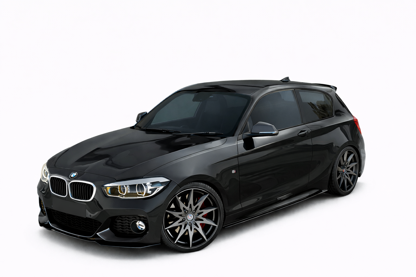 💕ART. 0034  SOTTO MINIGONNE BMW SERIE 1 F20 F21  190CM NERO LUCIDO💕