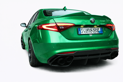 💕ART. 0345 DIFFUSORE ALFA ROMEO  GIULIA 16-21 LOOK QUADRIFOGLIO NERO LUCIDO💕