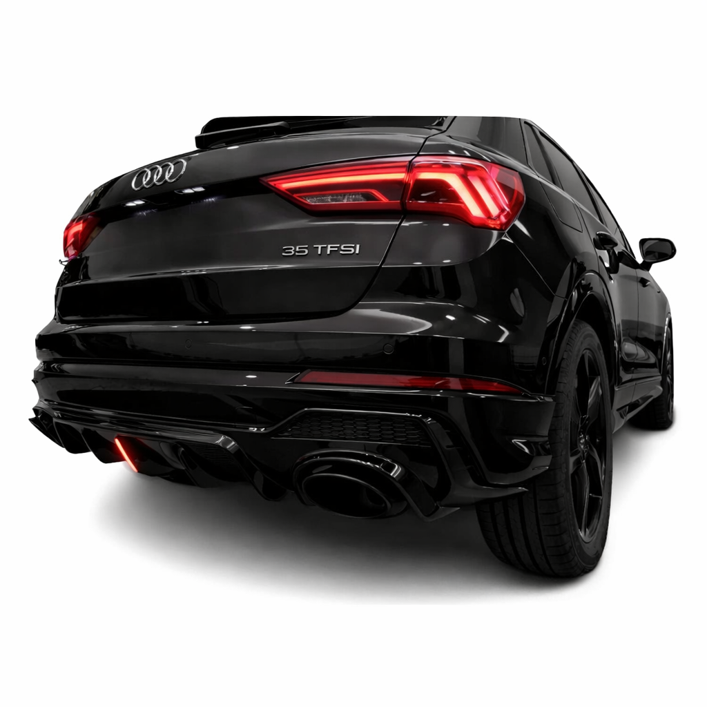 💕ART.8869 DIFFUSORI  AUDI  Q3 F3 2018+ SUV   NERO  LUCIDO💕