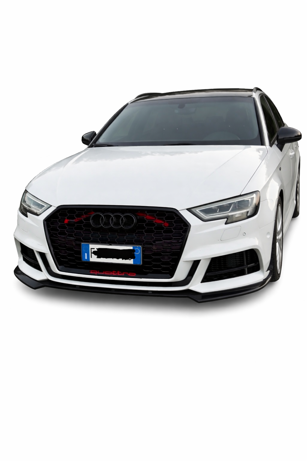 💕ART. 0033 GRIGLIA AUDI A3 8V 2017-2020 LOOK RS3 NERO LUCIDO💕