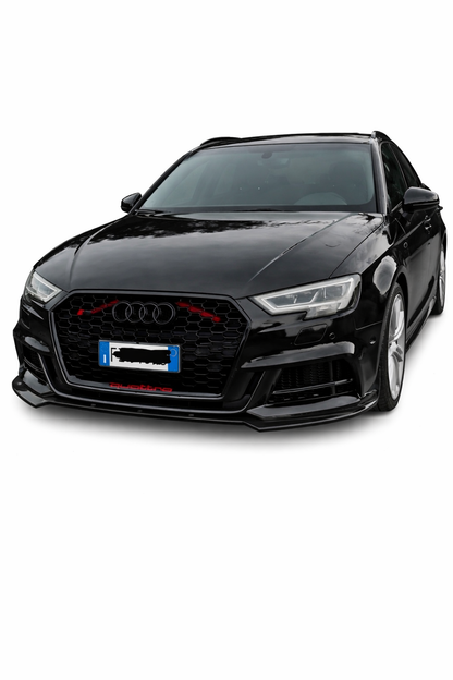 💕ART. 0033 GRIGLIA AUDI A3 8V 2017-2020 LOOK RS3 NERO LUCIDO💕