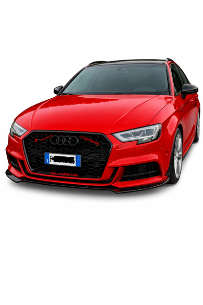 💕ART. 0033 GRIGLIA AUDI A3 8V 2017-2020 LOOK RS3 NERO LUCIDO💕