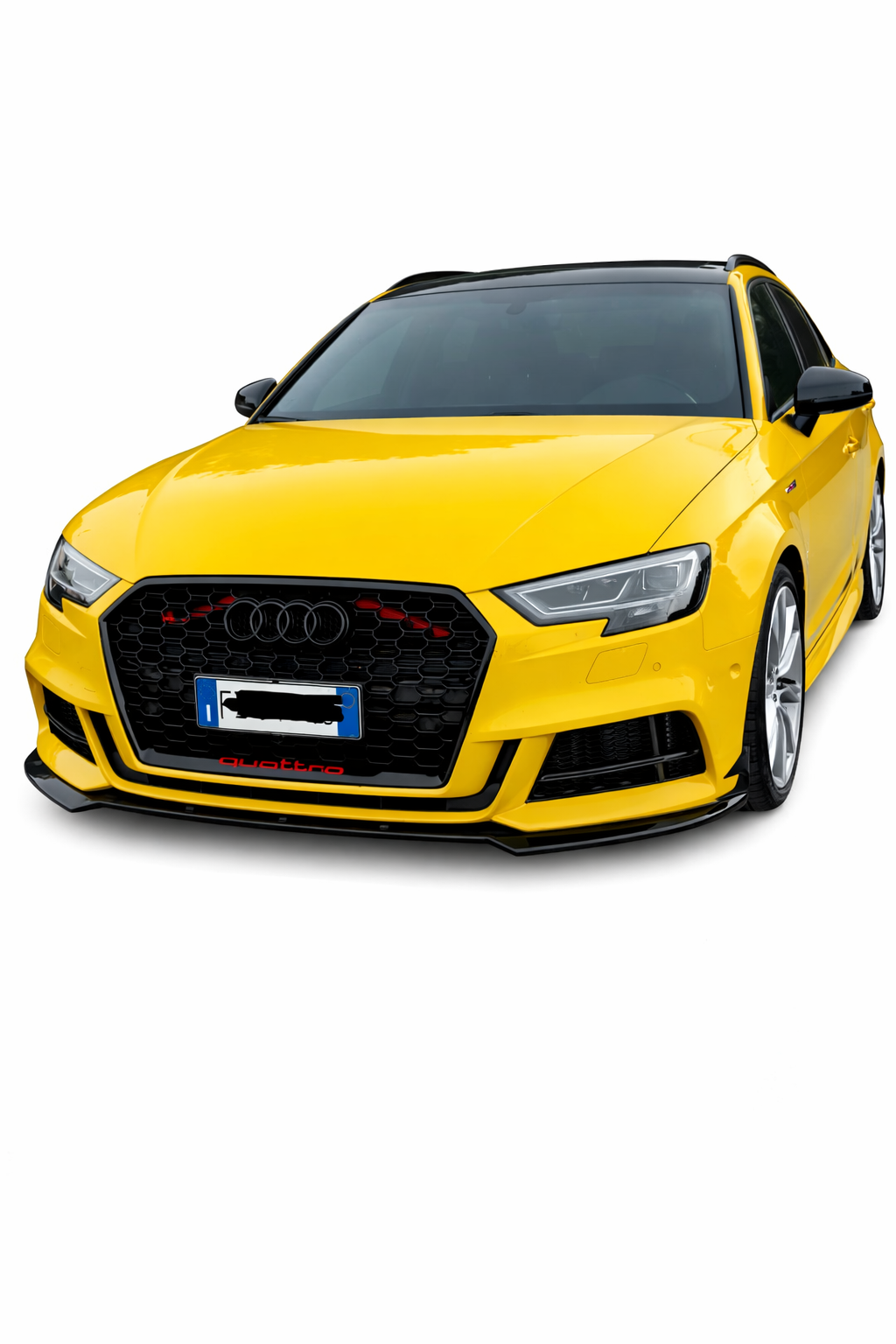 💕ART. 0033 GRIGLIA AUDI A3 8V 2017-2020 LOOK RS3 NERO LUCIDO💕