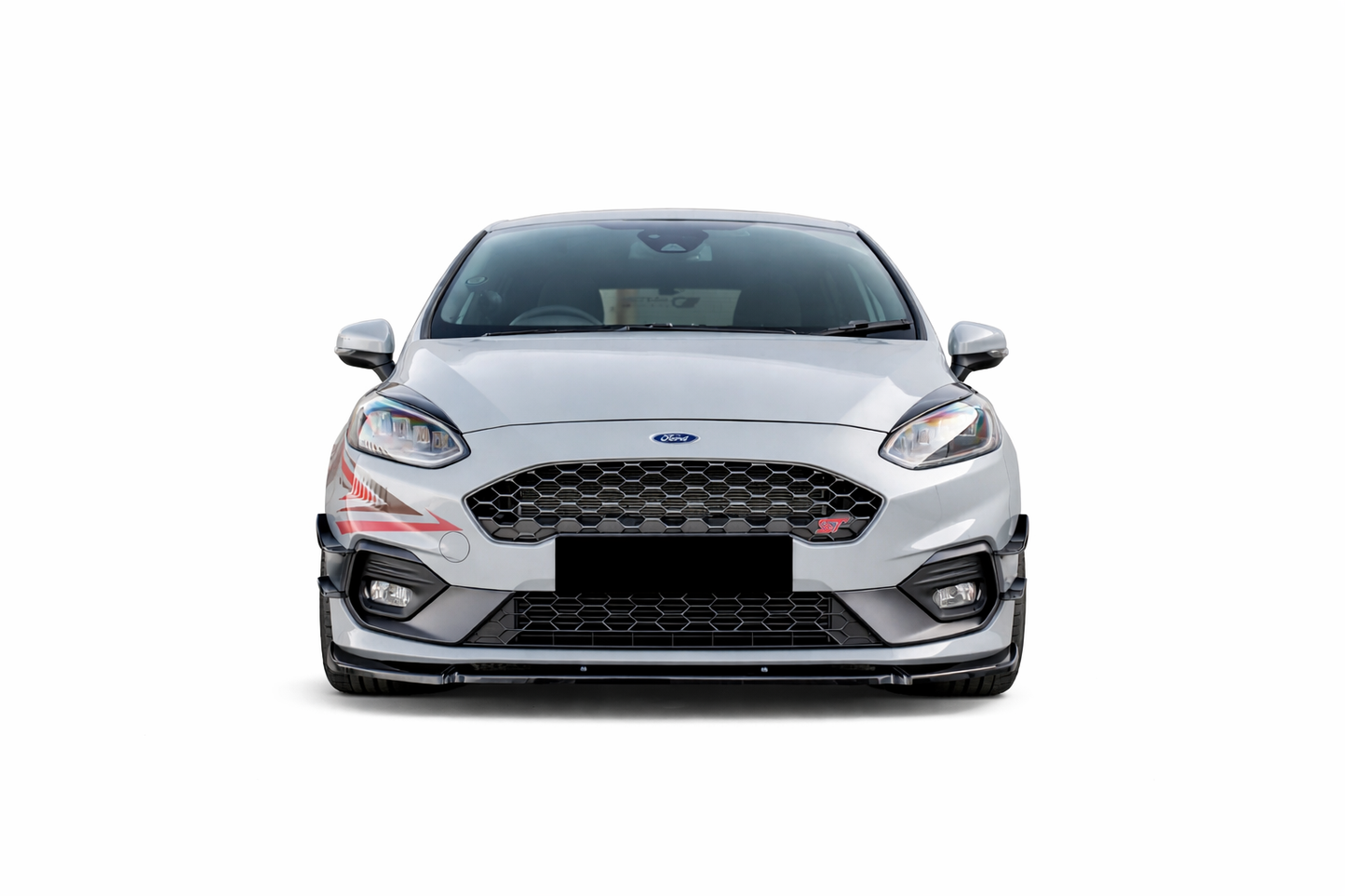 💕ART. 0206 SPLITTER FORD FIESTA MK8 VII ST 2017-2021 NERO LUCIDO  💕