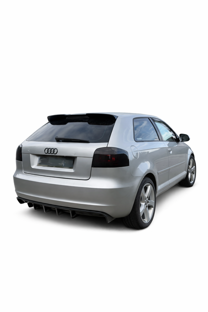 💕ART.0062  DIFFUSORE AUDI A3 8P 2008-2012 3/5 PORTE LOOK RS3 NERO LUCIDO  💕
