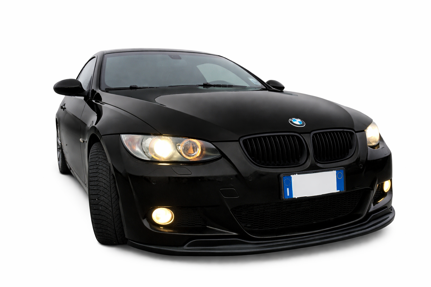 💕ART. 0692  SPLITTER BMW SERIE 3 E92 E93 MTECH 2005-2010 NERO LUCIDO💕