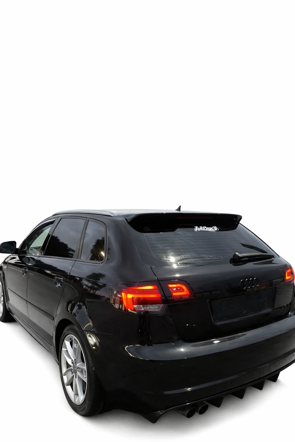 ART.0062  DIFFUSORE AUDI A3 8P 2008-2012 3/5 PORTE LOOK RS3 NERO LUCIDO