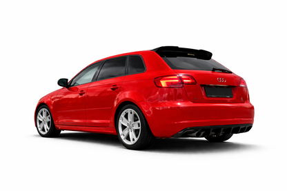 ART.0062  DIFFUSORE AUDI A3 8P 2008-2012 3/5 PORTE LOOK RS3 NERO LUCIDO