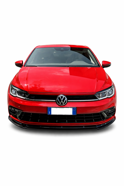 💕ART.1090 SPLITTER VW POLO AW1 STANDARD+ RLINE+GTI EVO NERO LUCIDO 💕