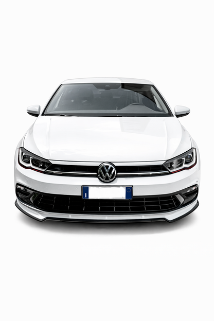💕ART.1090 SPLITTER VW POLO AW1 STANDARD+ RLINE+GTI EVO NERO LUCIDO 💕