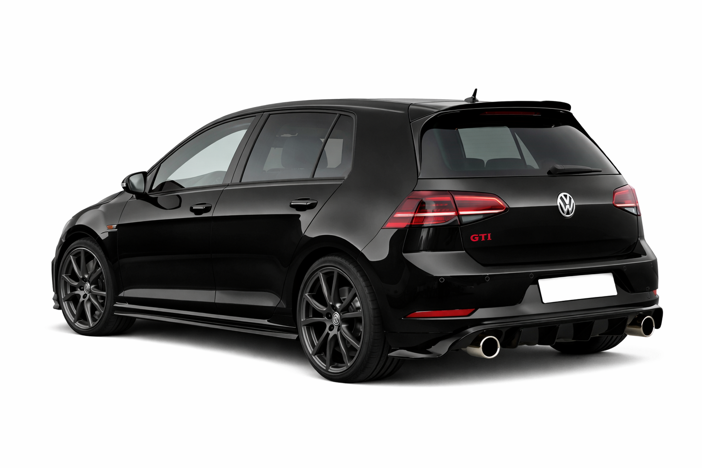 💕ART.3084 Diffusore Posteriore Volkswagen Golf 7 Look TCR Nero lucido💕