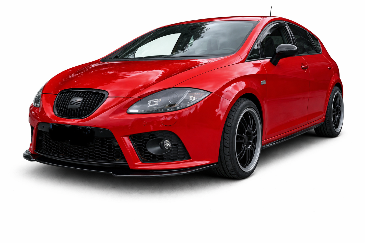 💕 ART.0658 SPLITTER SEAT LEON 1P  2005-2012  NERO  LUCIDO 💕
