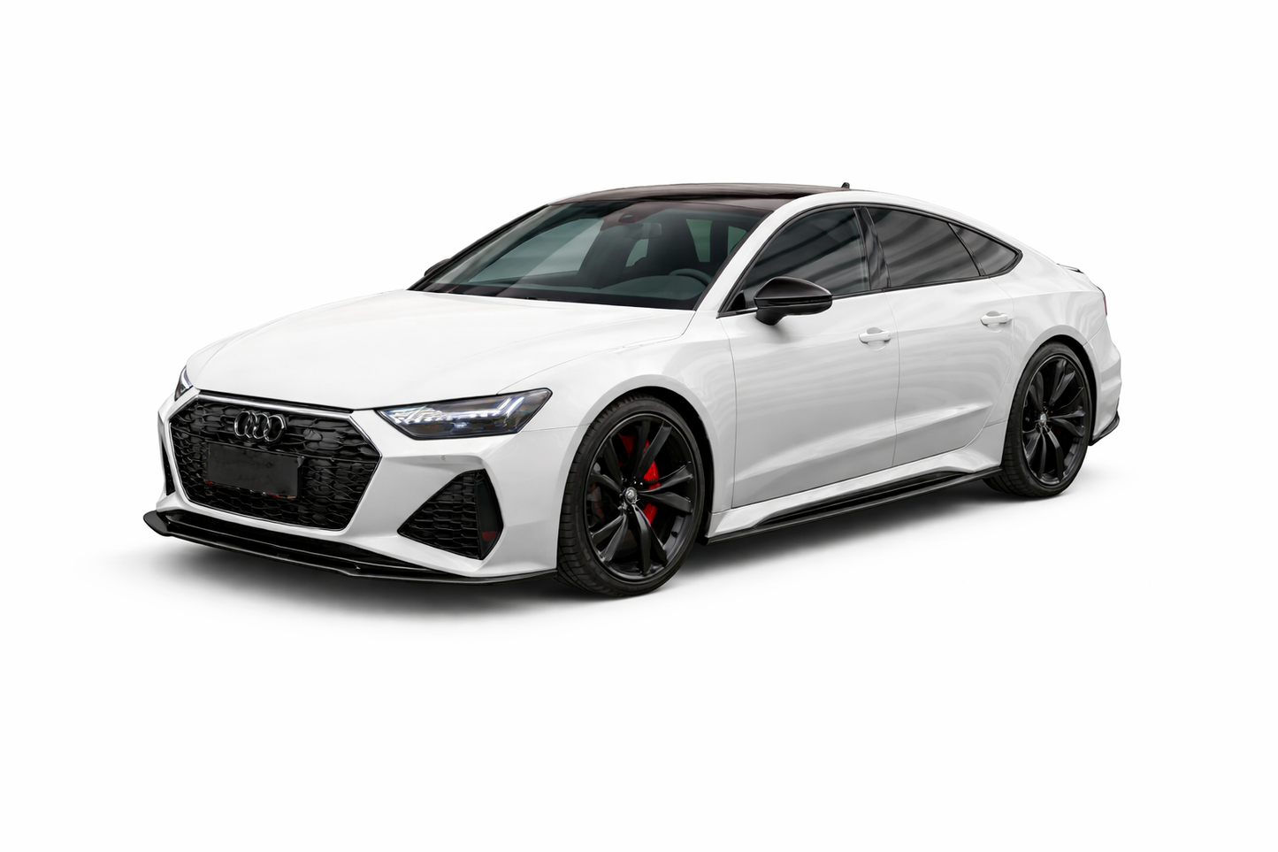 💕ART.2160 SOTTO MINIGONNE AUDI A6 C8 RS6 A7 C8 RS7 19-23 NERO LUCIDO (213cm) 💕