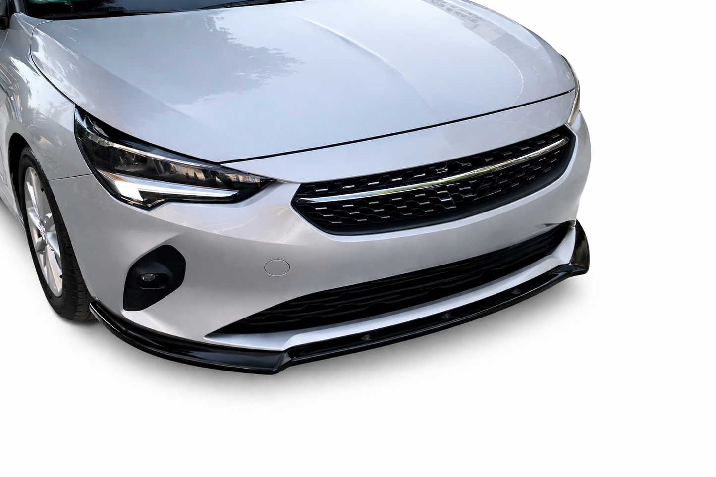 💕ART. 1428 SPLITTER OPEL CORSA F 2019+ STANDARD NERO LUCIDO 💕