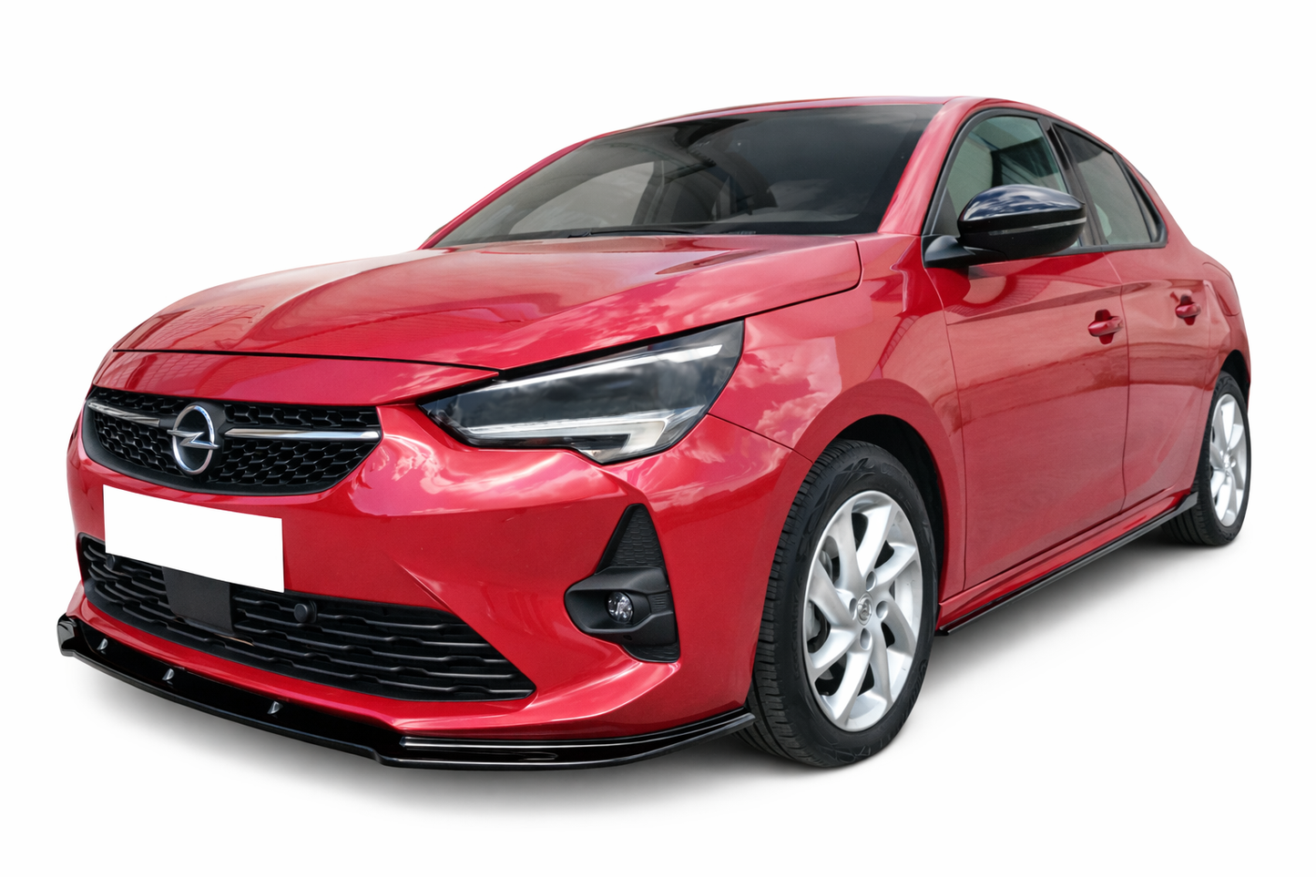 💕ART. 1428 SPLITTER OPEL CORSA F 2019+ STANDARD NERO LUCIDO 💕