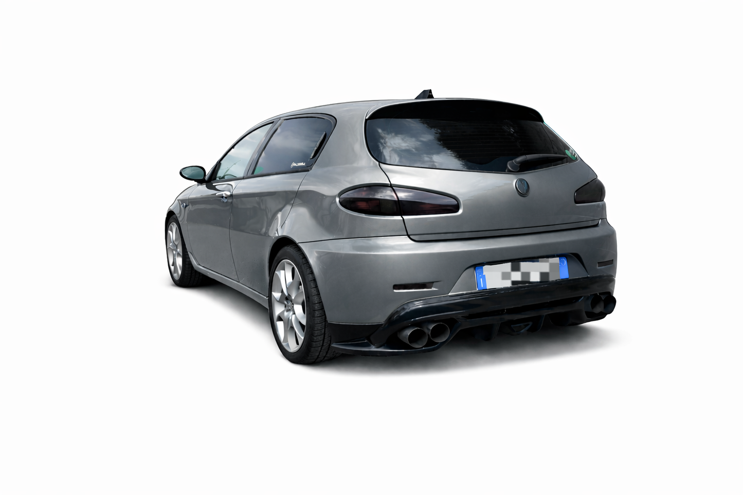 💕ART. 0405 DIFFUSORE ALFA ROMEO GIULIETTA LOOK QUADRIFOGLIO NERO LUCIDO💕