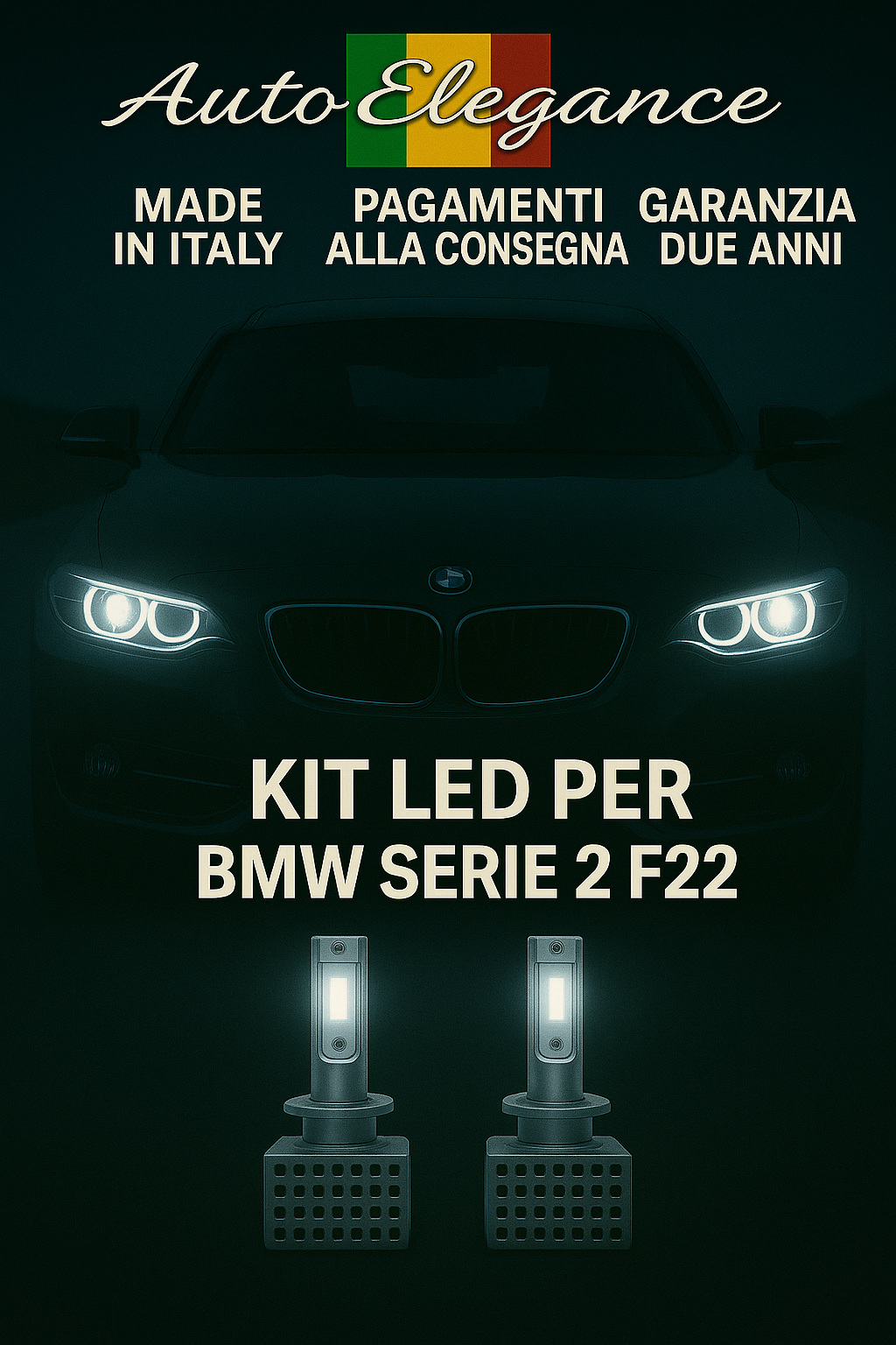 🔥KIT LED D1S 6000K Anabbaglianti per BMW Serie 2 F22 F23 F45 F46 🔥