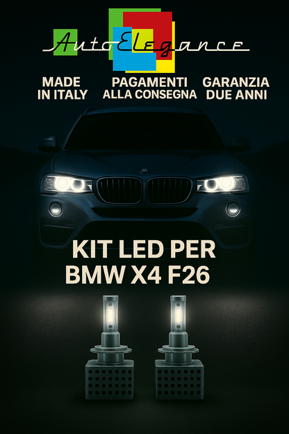 🔥KIT LED D1S 6000K Anabbaglianti per BMW X4 F26 BIANCO CANBUS 🔥