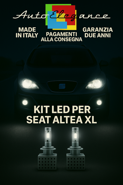 🔥KIT LED D1S 6000K BIANCO CANBUS Anabbaglianti+Fendinebbia per SEAT Altea XL 🔥
