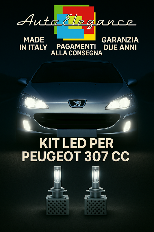🔥KIT LED D1S 6000K BIANCO CANBUS Anabbaglianti+Fendinebbia per Peugeot 307 CC🔥