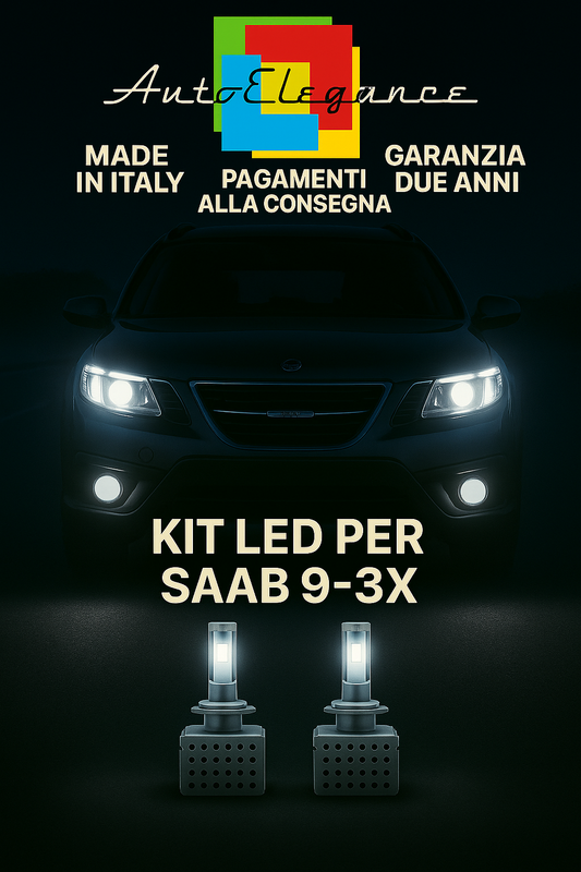 🔥KIT LED D1S 6000K BIANCO CANBUS Anabbaglianti + Fendinebbia per SAAB 9-3X 🔥