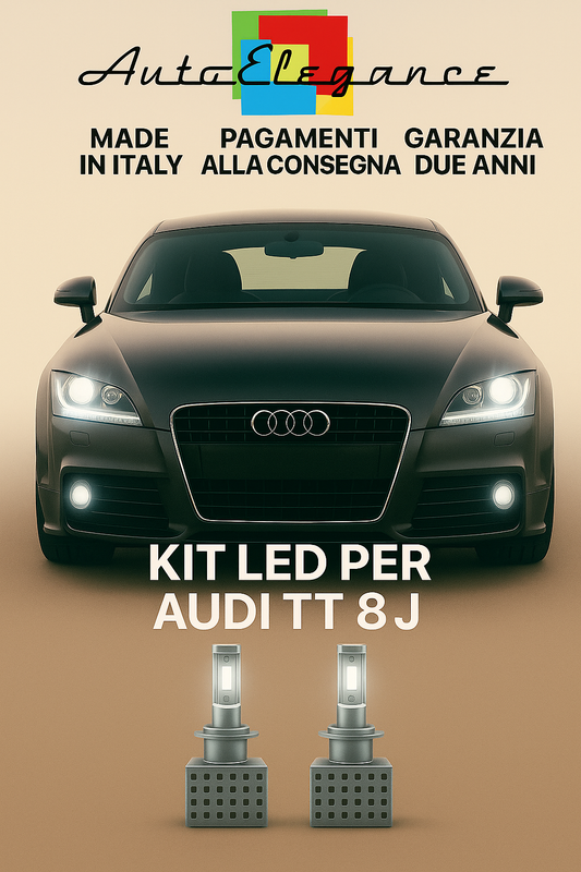 🔥 KIT LED D1S 6000K BIANCO CANBUS Anabbaglianti + Fendinebbia per AUDI TT 8J 🔥