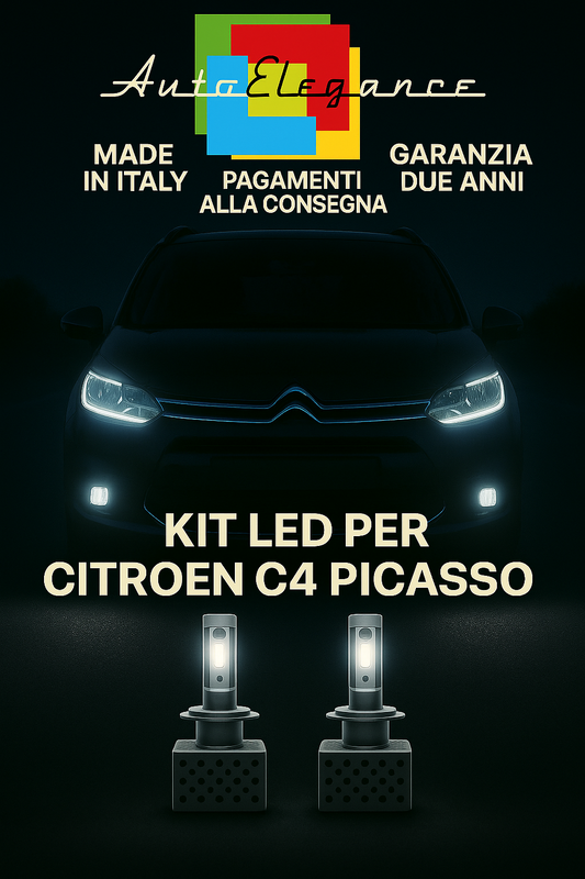 🔥 KIT LED D1S 6000K BIANCO CANBUS Anabbaglianti + Fendinebbia per Citroën C4 🔥