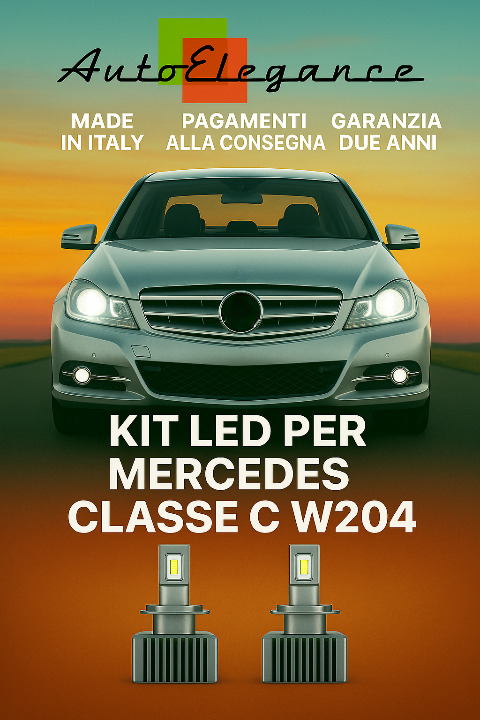 🔥KIT LED D1S 6000K Anabbaglianti per Mercedes Classe C W204 | Bianco CANBUS🔥