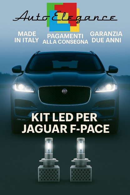 🔥 KIT LED D3S 6000K BIANCO CANBUS Anabbaglianti per Jaguar F-Pace 🔥