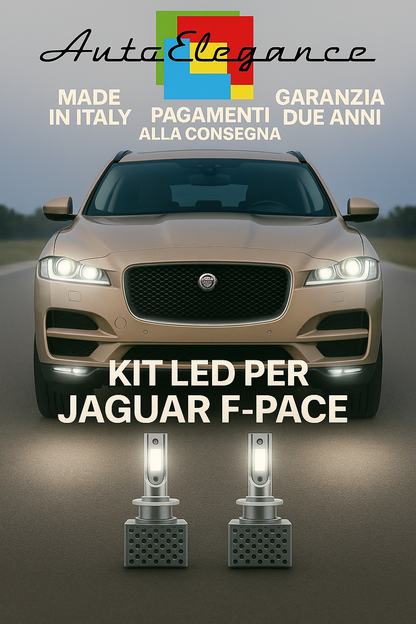 🔥KIT LED D3S 6000K BIANCO CANBUS Anabbaglianti+ Fendinebbia per Jaguar F-Pace🔥