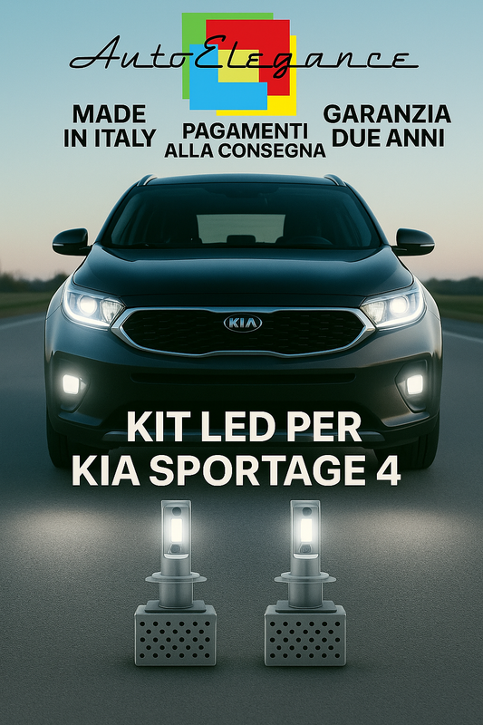 🔥 KIT LED D3S 6000K BIANCO Anabbaglianti + Fendinebbia per Kia Sportage 4 🔥