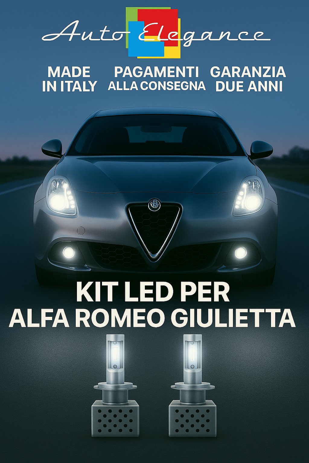 🔥 KIT LED D1S 6000K BIANCO Alfa Romeo Giulietta Anabbaglianti + Fendinebbia 🔥