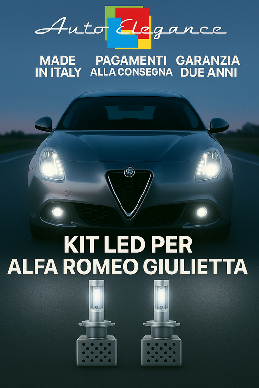 🔥 KIT LED D1S 6000K BIANCO Alfa Romeo Giulietta Anabbaglianti + Fendinebbia 🔥