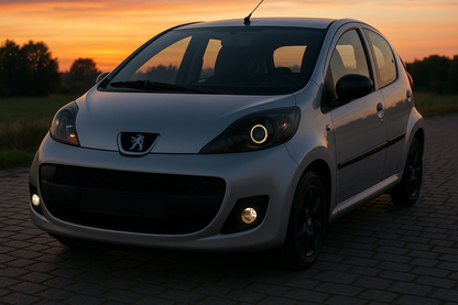 🤩FARI ANTERIORI DAYLIGHT NERI ADATTO PER PEUGEOT 107 05-11 🤩