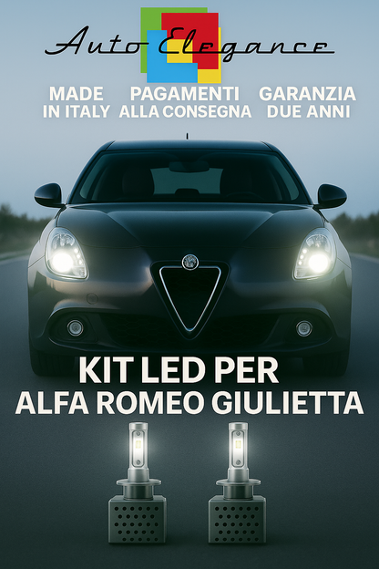 🔥 KIT LED D1S 6000K BIANCO CANBUS Alfa Romeo Giulietta Anabbaglianti 🔥