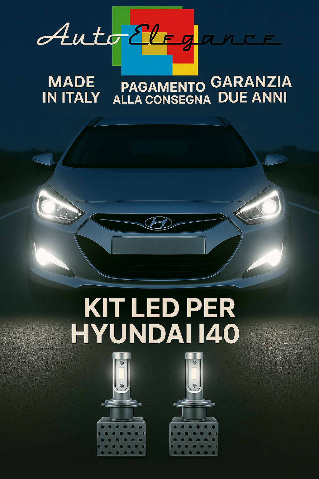 🔥KIT LED D1S 6000K BIANCO Anabbaglianti per Hyundai i40 🔥