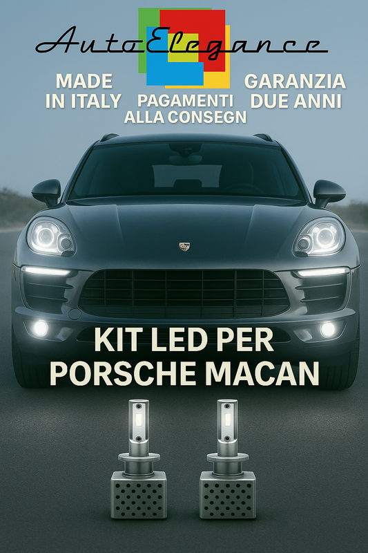 🔥 KIT LED D3S 6000K BIANCO Anabbaglianti + Fendinebbia per Porsche Macan 🔥