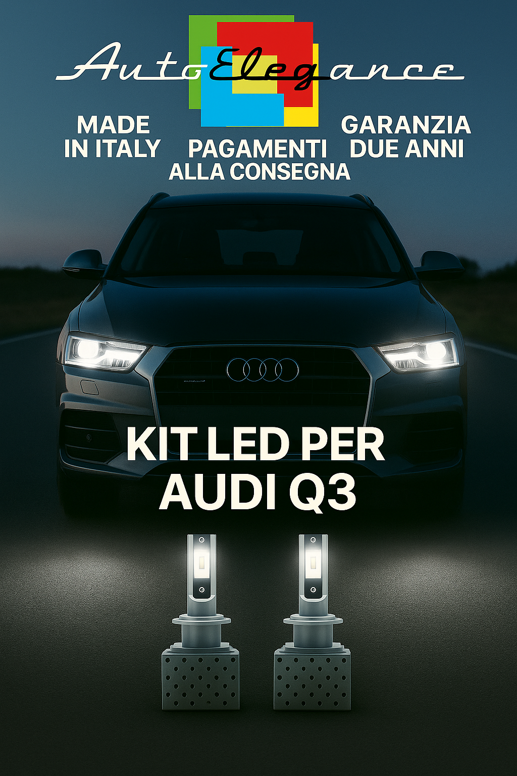 🔥KIT LED D3S 6000K BIANCO Anabbaglianti per Audi Q3 🔥