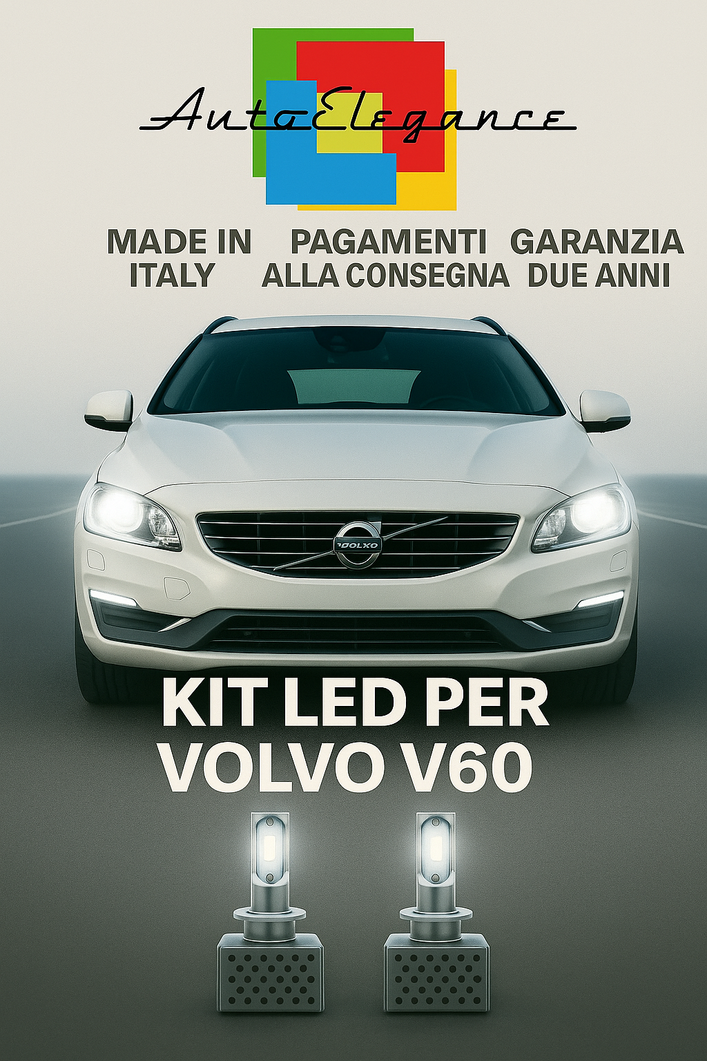 🔥 KIT LED D3S 6000K BIANCO CANBUS Anabbaglianti per Volvo V60 🔥