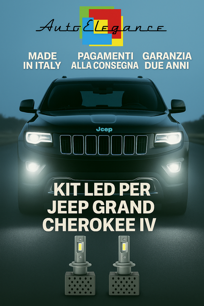 🔥KIT LED D3S 6000K BIANCO Anabbaglianti + Fendinebbia per Jeep Grand Cherokee🔥