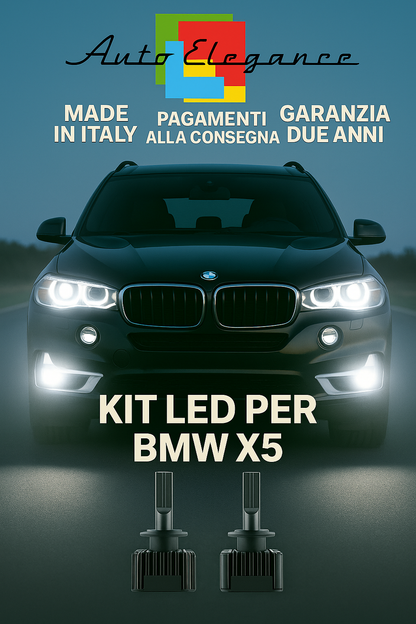 🔥 KIT LED D1S 6000K BIANCO CANBUS Anabbaglianti + Fendinebbia per BMW X5 🔥