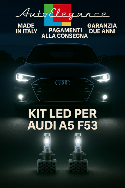 🔥KIT LED D5S 6000K Anabbaglianti + Fendinebbia per Audi A5 F53 Bianco CANBUS🔥