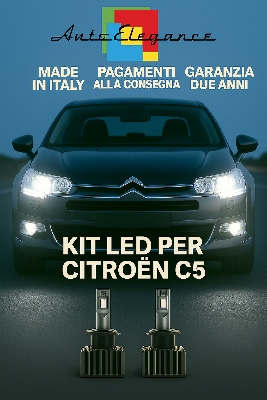🔥 KIT LED D1S 6000K BIANCO CANBUS Anabbaglianti per Citroën C5 🔥