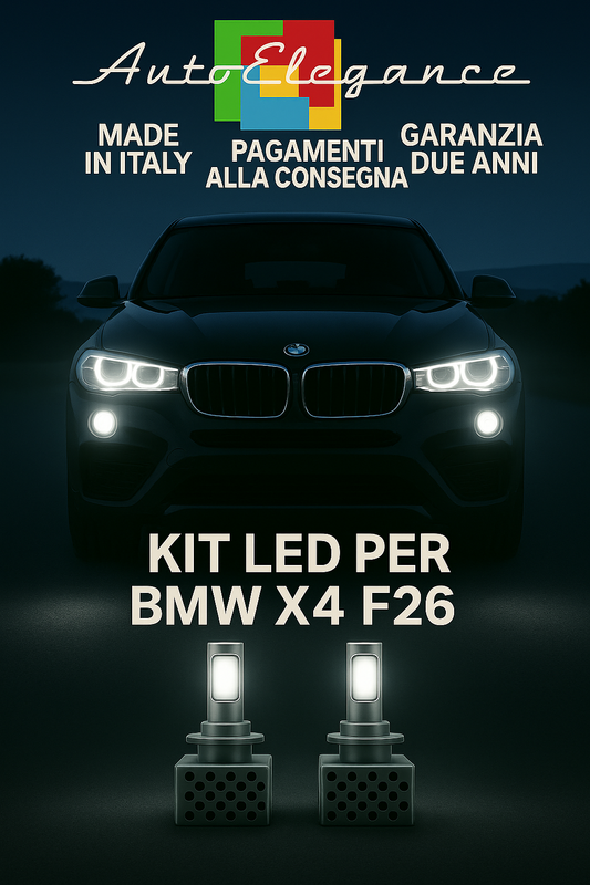 🔥KIT LED D1S 6000K Anabbaglianti + Fendinebbia per BMW X4 F26 | Bianco CANBUS🔥