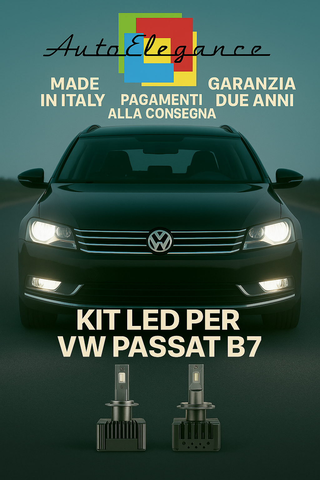 🔥 KIT LED D3S 6000K BIANCO CANBUS Anabbaglianti per VW Passat B7 🔥