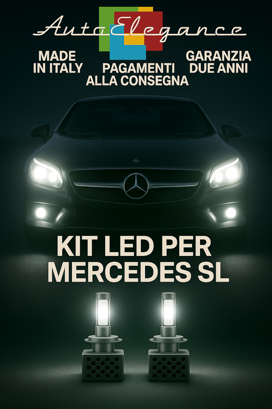 🔥KIT LED D1S 6000K Anabbaglianti + Fendinebbia per Mercedes SL 🔥