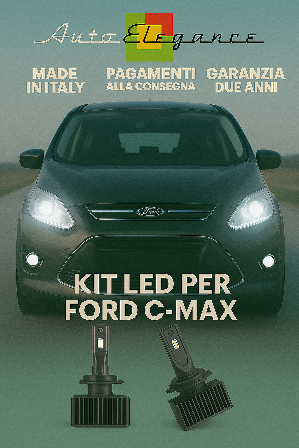 🔥 KIT LED D1S 6000K BIANCO CANBUS Anabbaglianti per Ford C-MAX 🔥