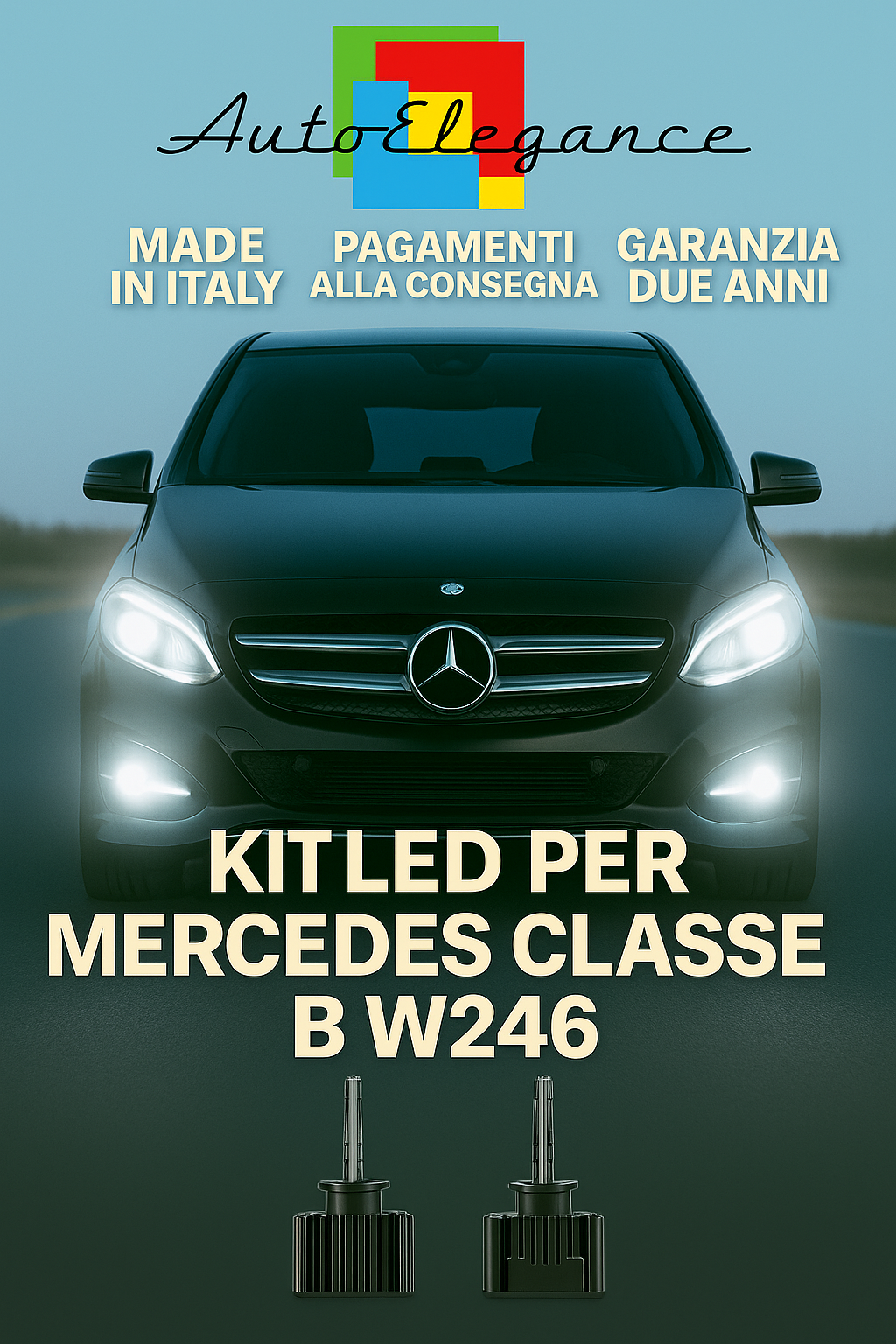 🔥KIT LED D1S 6000K BIANCO Anabbaglianti per Mercedes Classe B W246 🔥